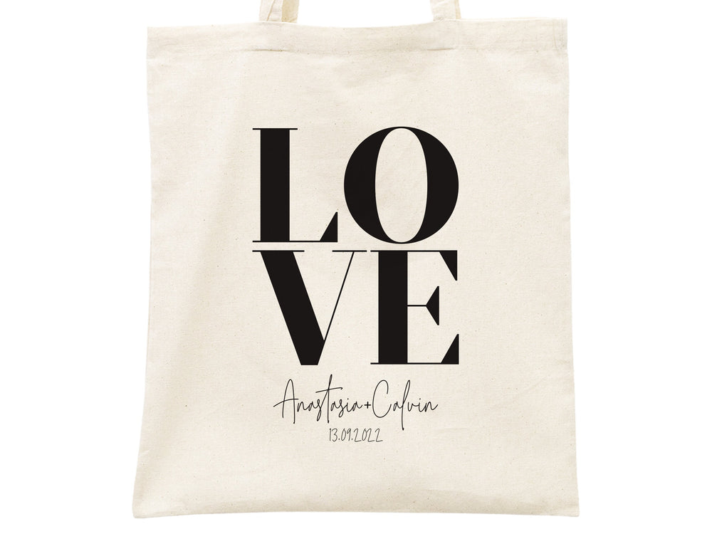 Welcome Wedding Totes Bags, Bachelorette Party  Love Tote  Bags - Love Bags For Bridal Party - Bridesmaid Gift - Love Text Bridesmaid Totes