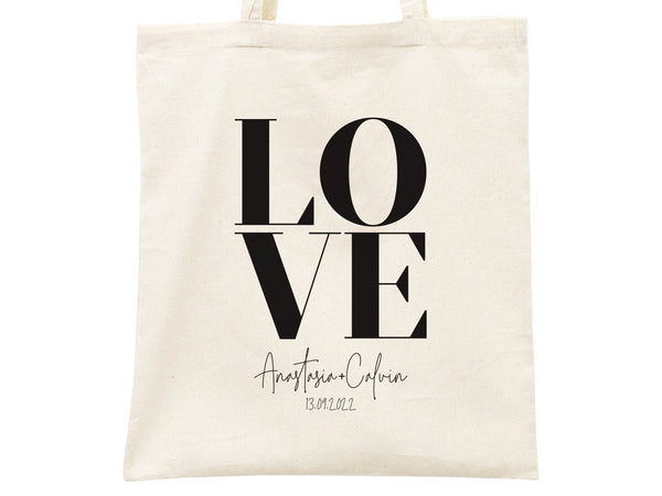 Welcome Wedding Totes Bags, Bachelorette Party - Love Bags For Bridal Party - Bridesmaid Gift