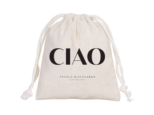 Ciao ! Italy Wedding Favor Bag, Italian Wedding Welcome Bag, Italy Gift,  Custom Italy Wedding Totes