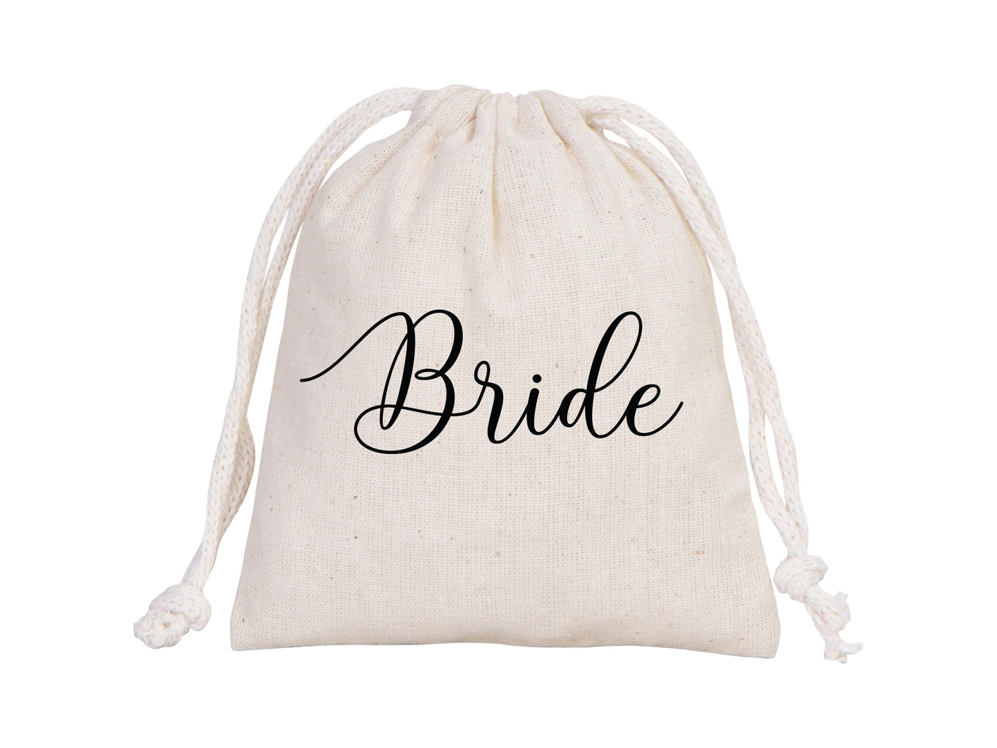 Wedding Pouch bags, Bachelorette Party drawstring pouches - Personalized Bridal Party Cotton Bag - Bridesmaid Sack for Wedding