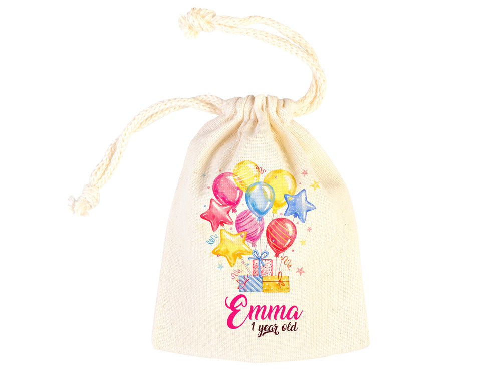 Happy Birthday Favour Bags, Custom Party Bags for first birthday, Personalized Bags - Custom Goodie Bags - Happy Animals For Kids