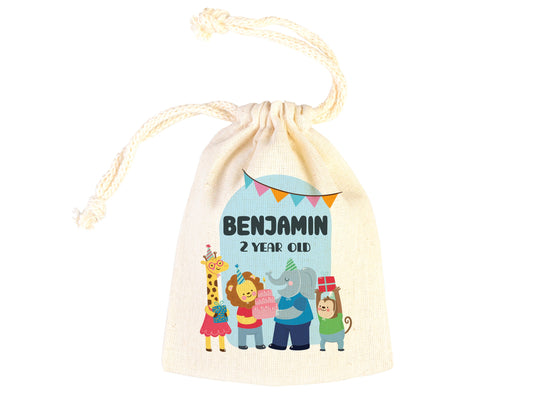 Happy Birthday Gİft Bags, Party Bags for first birthday, Personalized Bags - Custom Goodie Bags - Custom Name, Age, Date