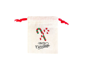 Merry Christmas Stocking Bags -  Custom Drawstring Gift Pouches - Personalized  Muslin Bags - Christmas Decor  Favor Gift