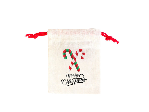 Merry Christmas Stocking Bags -  Custom Drawstring Gift Pouches - Personalized  Muslin Bags - Christmas Decor  Favor Gift