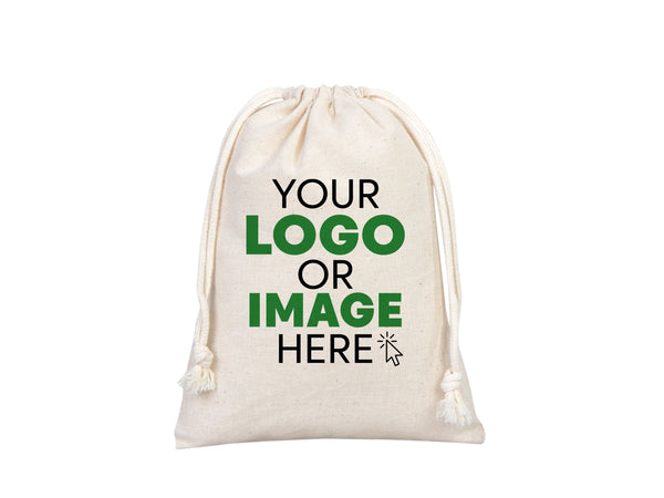 Custom Pouch Bags 6"W x 8"H  (15.5cm x 20cm)  Cotton Favor Bags  Muslin Bags  Drawstring  Party Favor Bags  Jewelry Bag  Product Packing