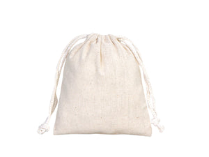 Cotton Pouch 4"W x 5"H (10 cm x 13 cm) Organic Cotton Bag - Drawstring Pouch Bags