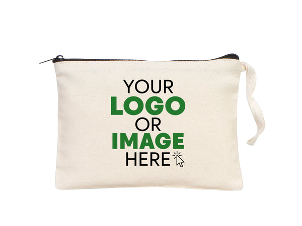 Custom Makeup Bag - 8"W x 6"H (21 cm x 15 cm  Cosmetic Makeup Bag - Bridesmaid Cosmetic Bag  - Zippered Cosmetic Bags