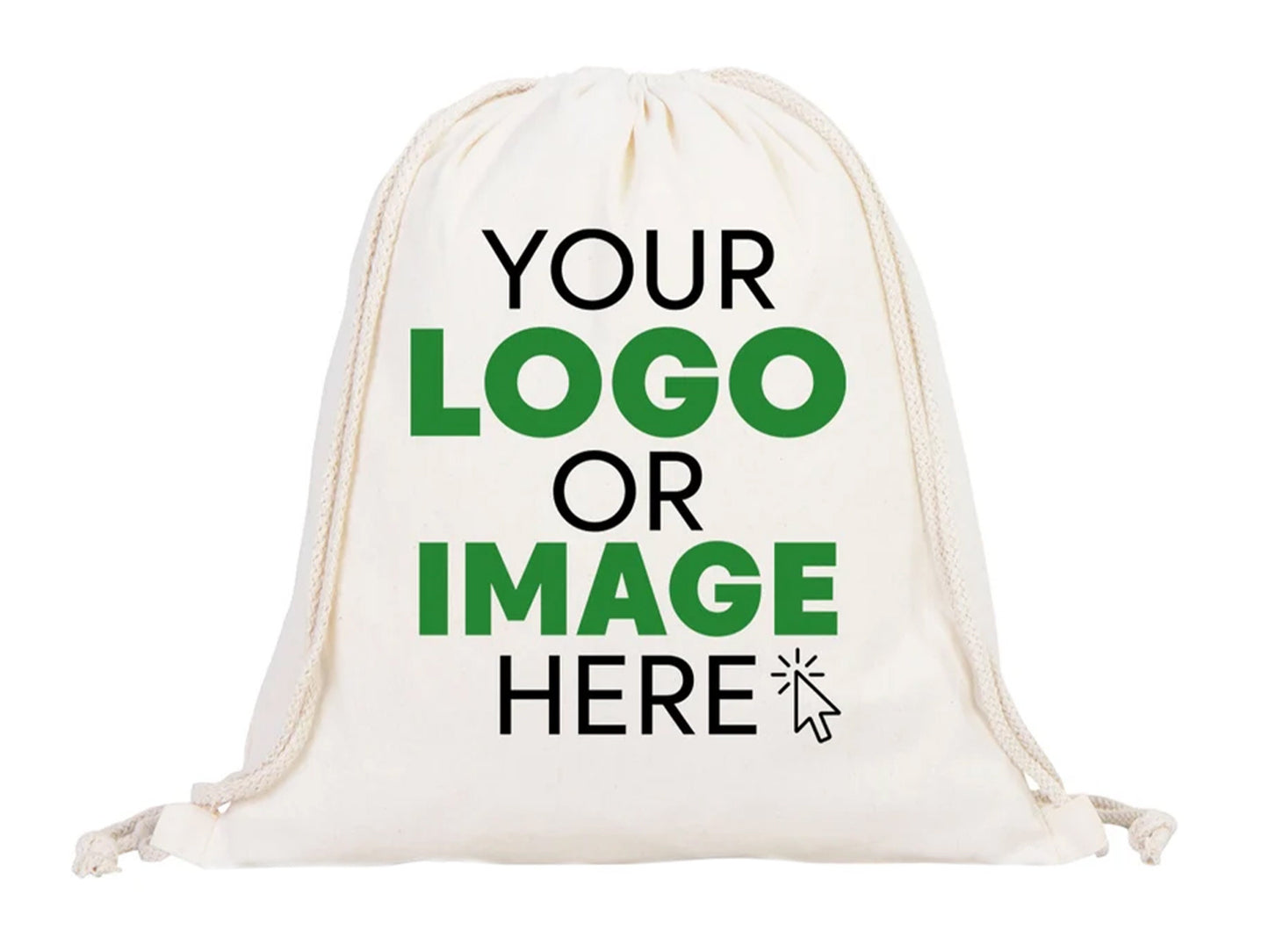 Custom Drawstring Bags, Personalized Eco-Friendly Backpacks, Logo-Printed Cotton, Personalized Cotton Pack