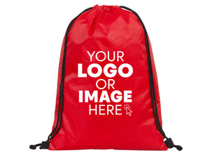 Imperteks Drawstring Backpack 13W x 18H – Personalized Sports Bag, Custom Summer Camp Bag, Gym or School Bag