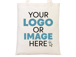Personalized Cotton Tote Bags – 14"x16" Custom Printed Reusable Totes