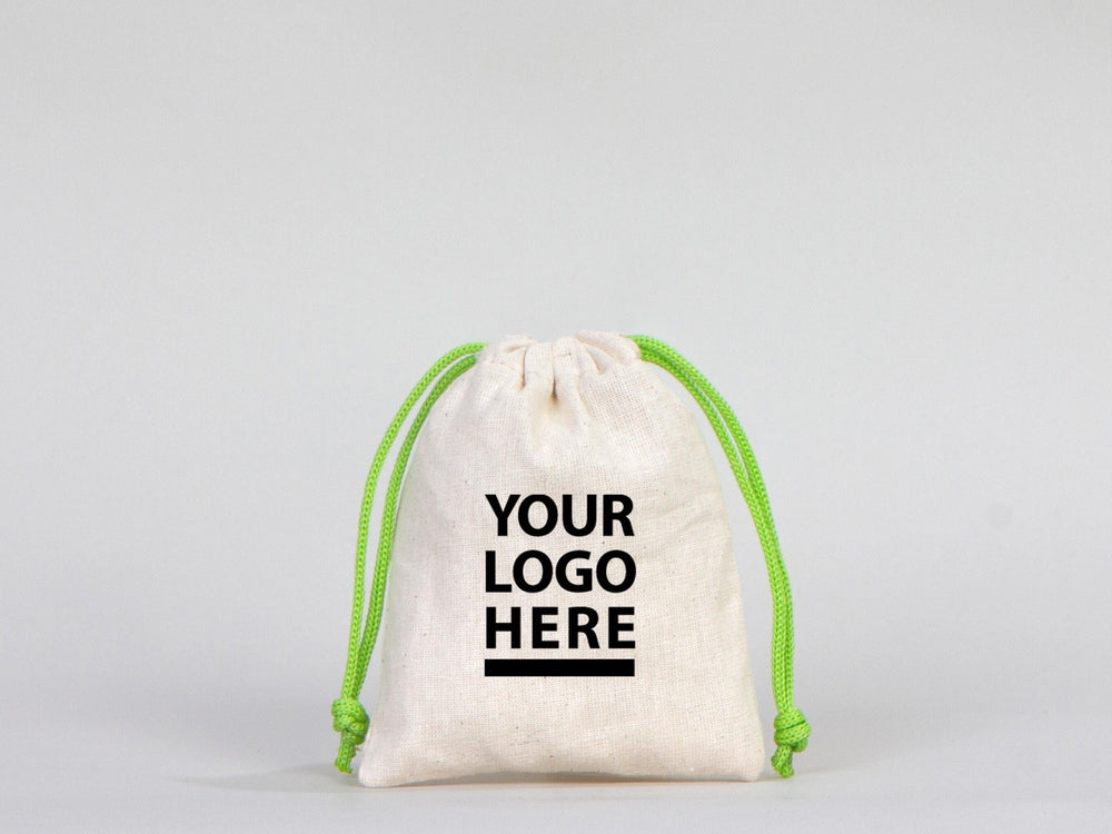 Green Drawstring Custom Favor Bags 4"W x 5"H (10 cm x 13 cm), Packing And Wrapping, Organic Pouch Bag, Bridal Shower Bag, Custom Colorful Favor Bags