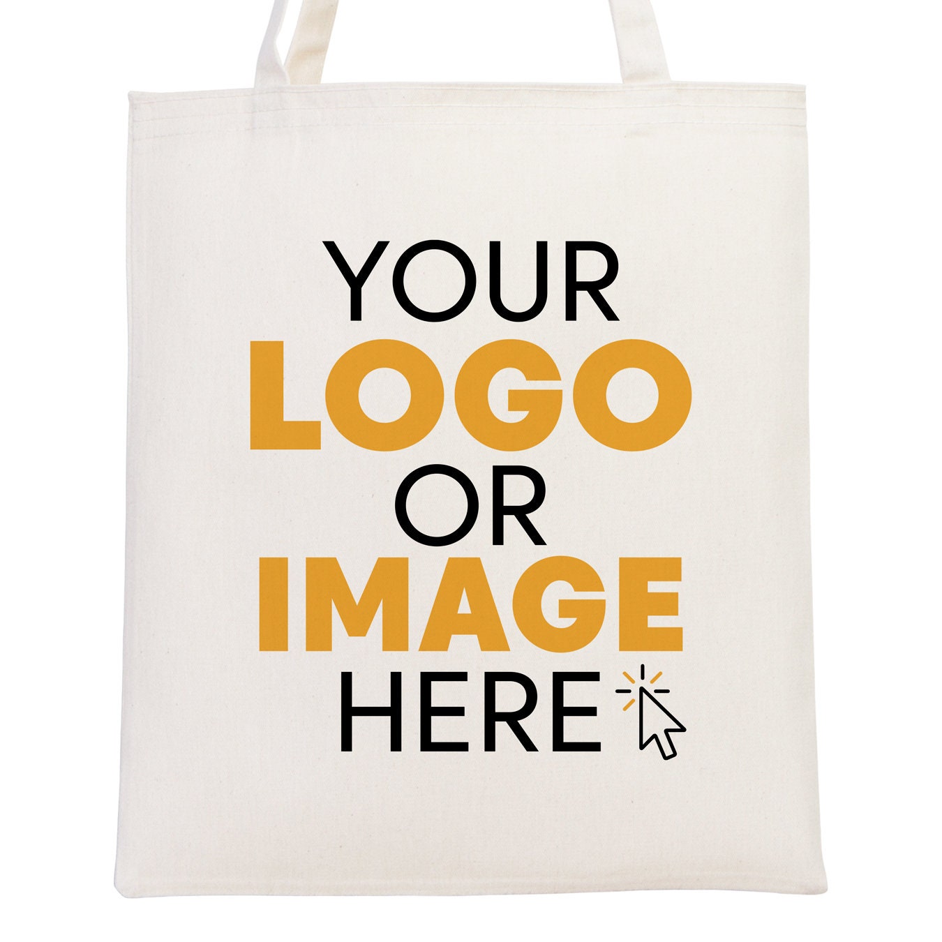 Custom Tote Bag -  14"W x 16"H (35 cm x 40 cm)  - Logo Tote with Eco-Friendly, Reusable Appeal - Promotional & Personalized Bags - Custom Print Logo