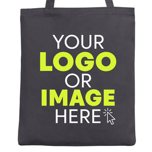 Custom Gray Cotton Tote Bag 14"x16" – Eco-Friendly Personalized Logo, Gift & Promotional Bag