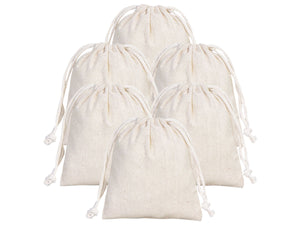 Cotton Pouch 4"W x 5"H (10 cm x 13 cm) Organic Cotton Bag - Drawstring Pouch Bags