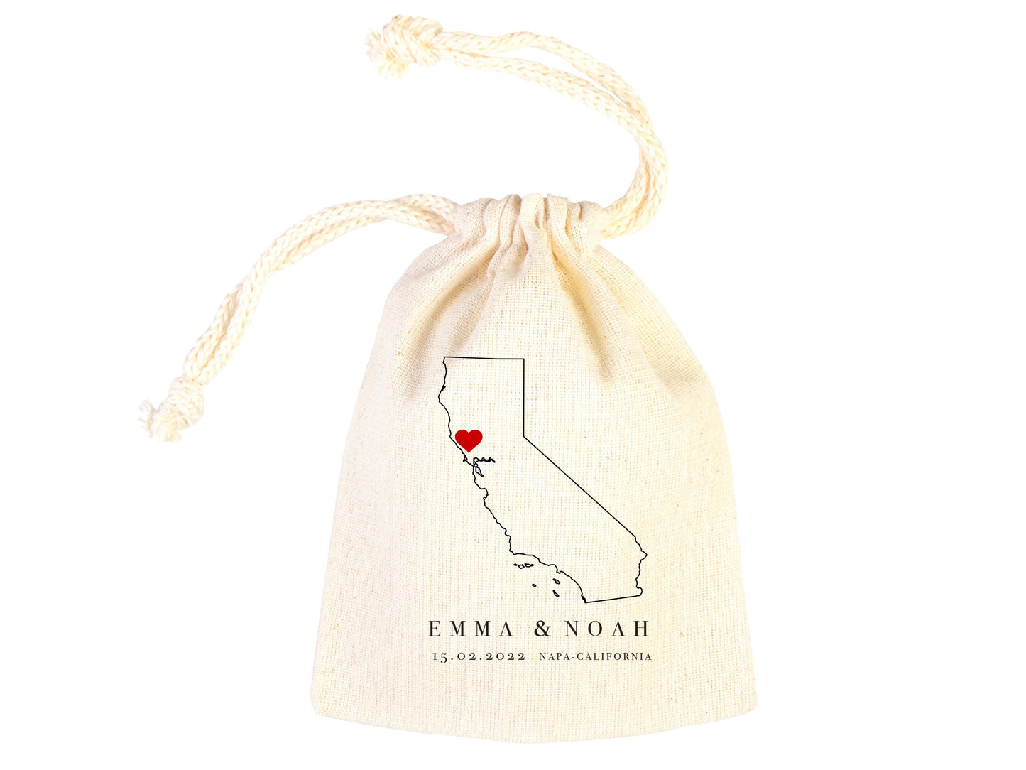 Napa Valley Wedding Tote Bag -  Napa Wedding Favor Bag - Napa Valley Wedding Tote - Custom With Your Name Or Design - California Wedding Tote