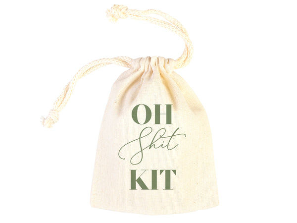 Oh Shit Kit, Hangover Kit, Bachelorette Party, Survival Kits, Hangover Kits, Custom Handmade Hangover Pouch Bag, Organic Pouches
