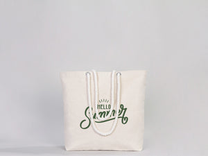 Custom Large Canvas Tote Bag with Logo & Zippered Pocket – 19"x16"x4"