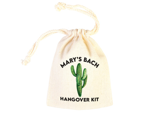 Cactus Hangover Kit Bags - Party Recovery Kit Bags - Survival Kit Pouch - Custom Hangover Bags - Bachelorette Party