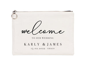 Personalized Wedding Clutch Bag  12"W x 8"H - 27 Different Designs, Cotton,