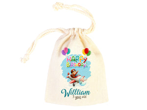 Happy Birthday Favour Bags,  Custom Party Bags for first birthday, Personalized Bags - Custom Goodie Bags - Happy Animals For Kids