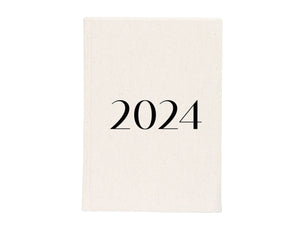 Personalised A5 Notebook with  6"W x 8"H  (14x20cm) Canvas Cover Notebook, 2024 Planner, Custom Logo Print, Wholesale Bulk Orders Available