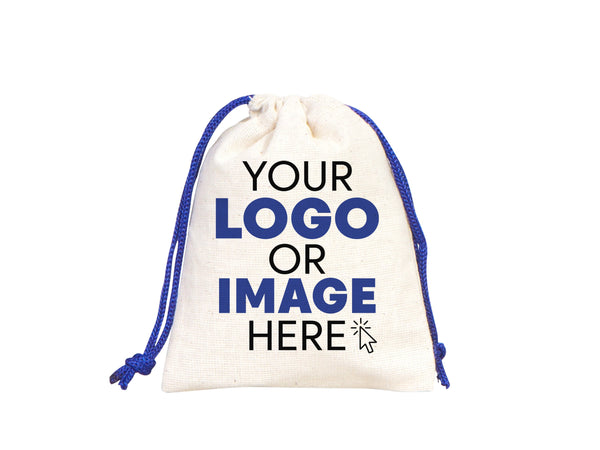 Drawstring Pouches Bag - 4"W x 5"H (10 cm x 13 cm) -  Hangover Kit - Favor Bags - Wedding Favor Bags - Bachelorette Party Ideas - Blue Bags