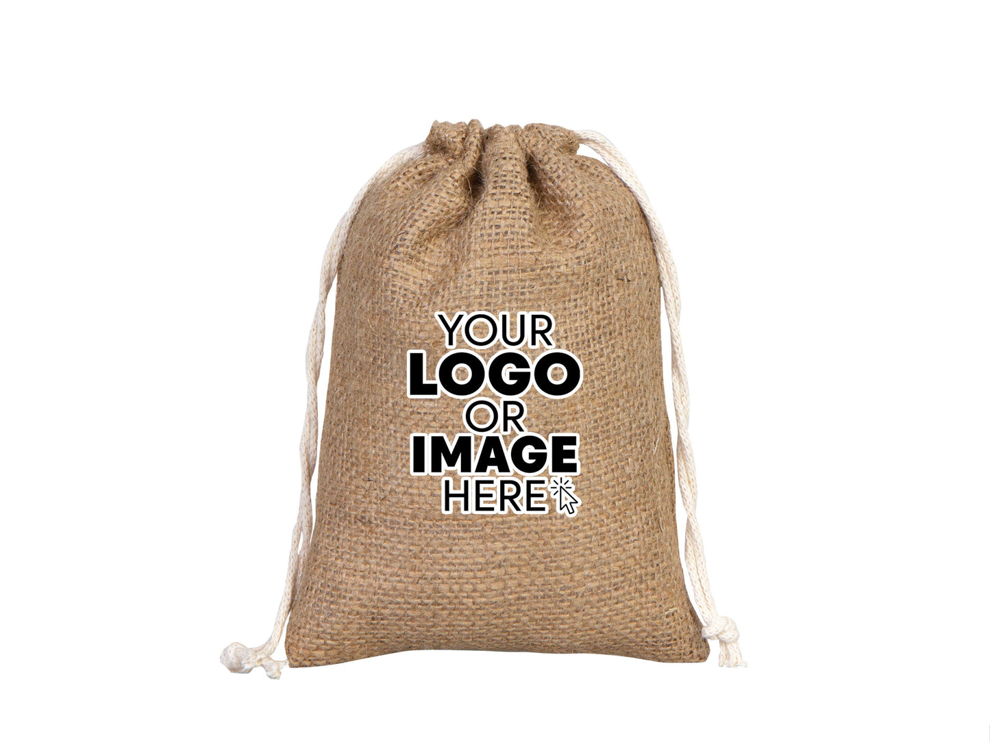 Burlap Drawstring Bags 6"W x 8"H (15 cm x 20 cm) - Custom Jute Bag  - Burlap Bags with Drawstring - 100% Natural Jute Bags