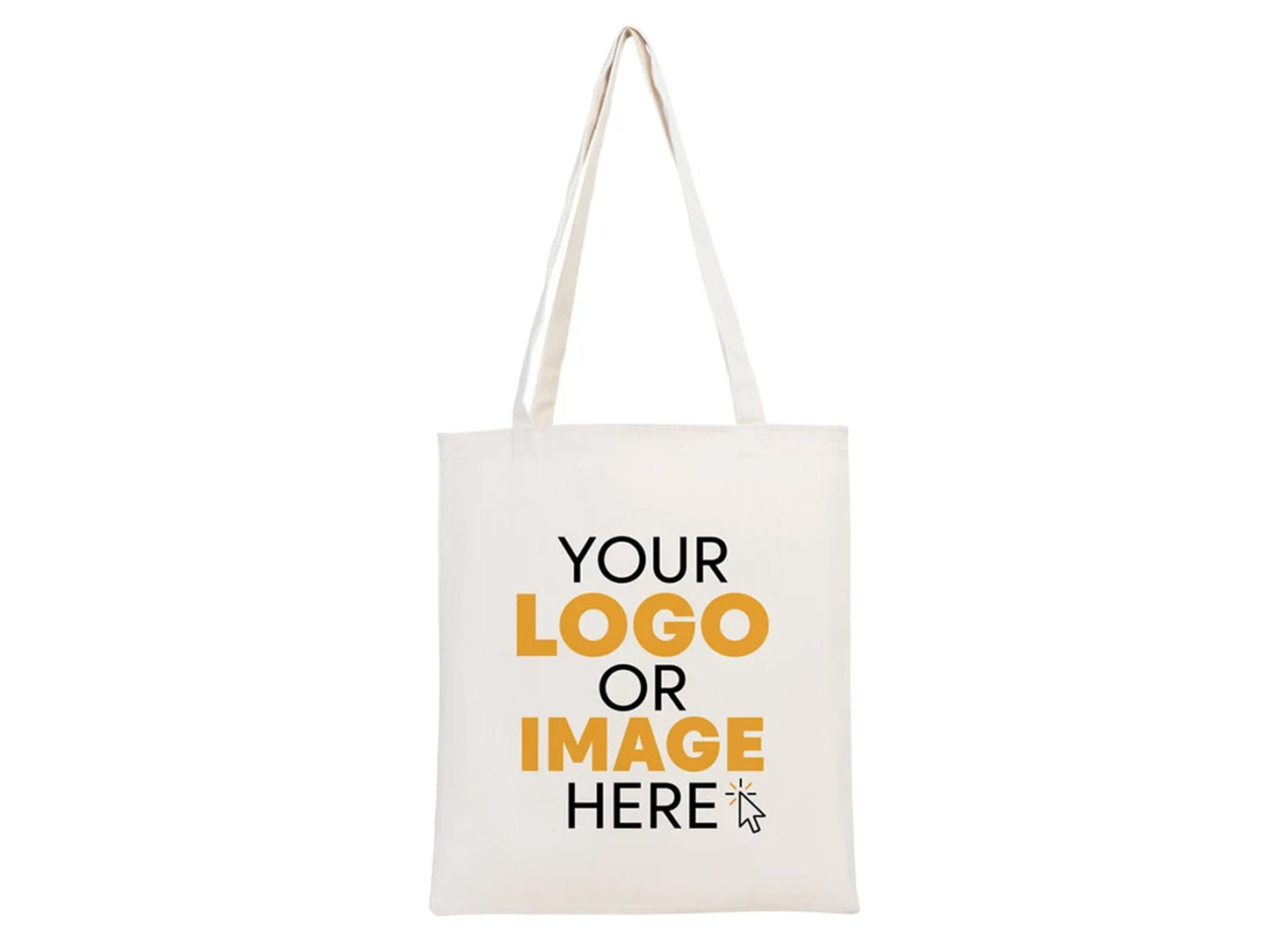 Custom Tote Bag Bulk -  14"W x 16"H (35 cm x 40 cm) -  Cotton Canvas Tote Bag - Wholesale Tote Bags with Your Logo - Custom Shop Bag