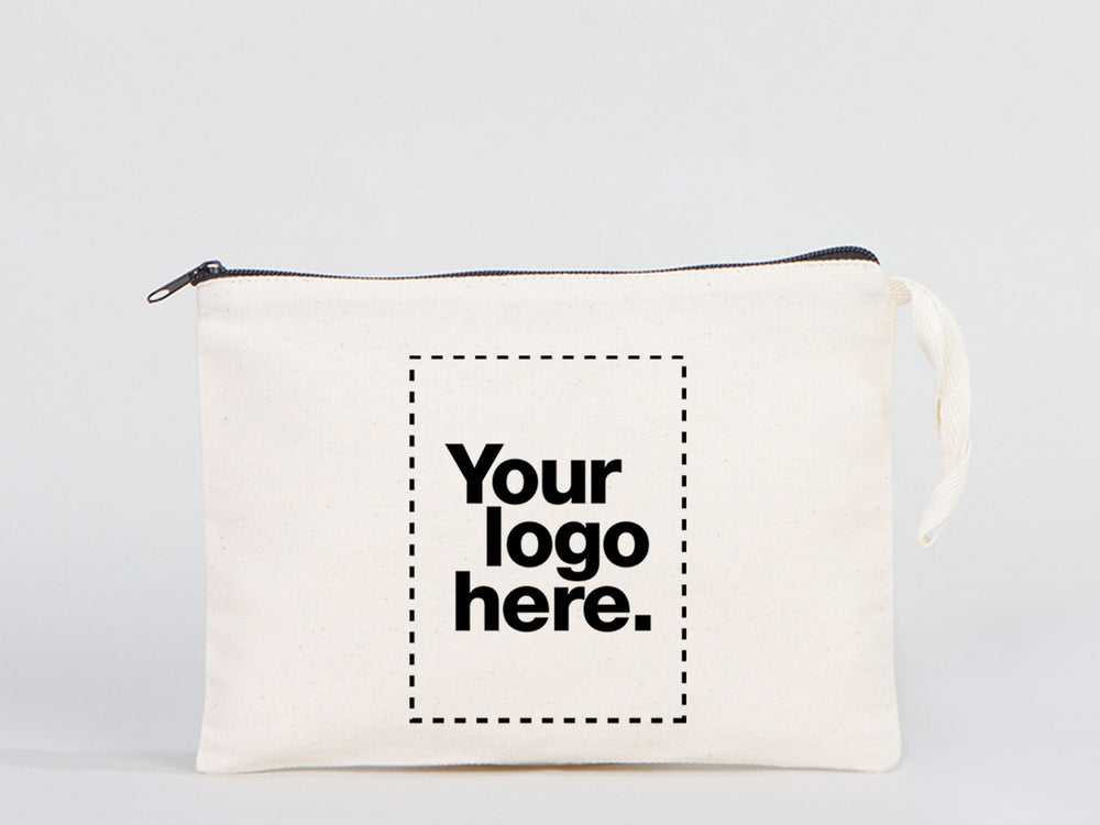 Custom Makeup Bag  10"W x 7"H - Bridesmaid Bag, Girls Trip Makeup Bag - Zippered Cosmetic Bags