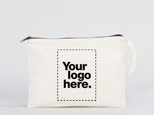 Custom Makeup Bag  10"W x 7"H - Bridesmaid Bag, Girls Trip Makeup Bag - Zippered Cosmetic Bags