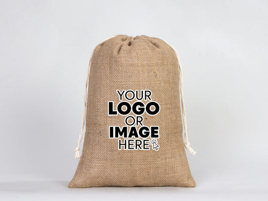 Burlap Bags 10"W x 14"H (25 x 35 cm) - Coffee Bag -  Burlap Bags With Drawstring - 100% Natural Jute Bags - Jute Drawstring Gift Bags