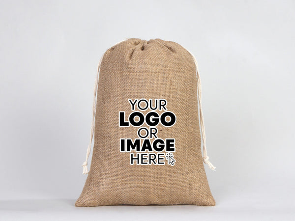 Burlap Bags 10"W x 14"H (25 x 35 cm) - Coffee Bag -  Burlap Bags With Drawstring - 100% Natural Jute Bags - Jute Drawstring Gift Bags