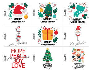 Christmas Canvas Tote Bags, 18"W x 14"H x 3"L (45 cm x 35 cm x 8 cm) Canvas Tote Bags, Santa's Gift Bags, Custom Name Tote Bag