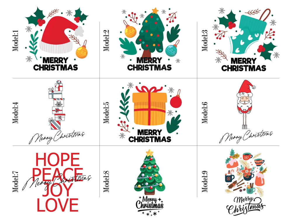 Christmas Canvas Tote Bags, 18"W x 14"H x 3"L (45 cm x 35 cm x 8 cm) Custom New Year Bags, Personalization, Santa, Snowman, Penguin, Reindeer
