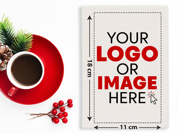 Custom Christmas Sketchbook, 2024 Notebooks, 6"W x 8"H (15 cm x 20 cm)  Personalized Notebook Christmas Gift, Custom Logo Print