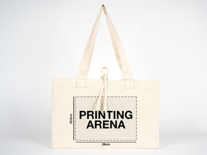 Custom Large Canvas Tote Bags – 18"W x 11"H x 4"L Personalized Cotton Bags With Logo