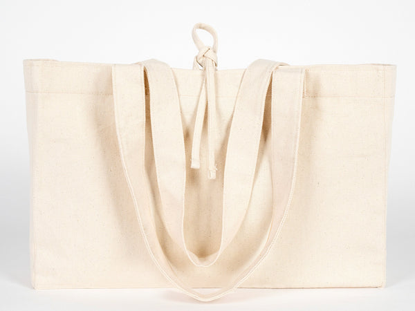 Custom Large Canvas Tote Bags – 18"W x 11"H x 4"L Personalized Cotton Bags With Logo