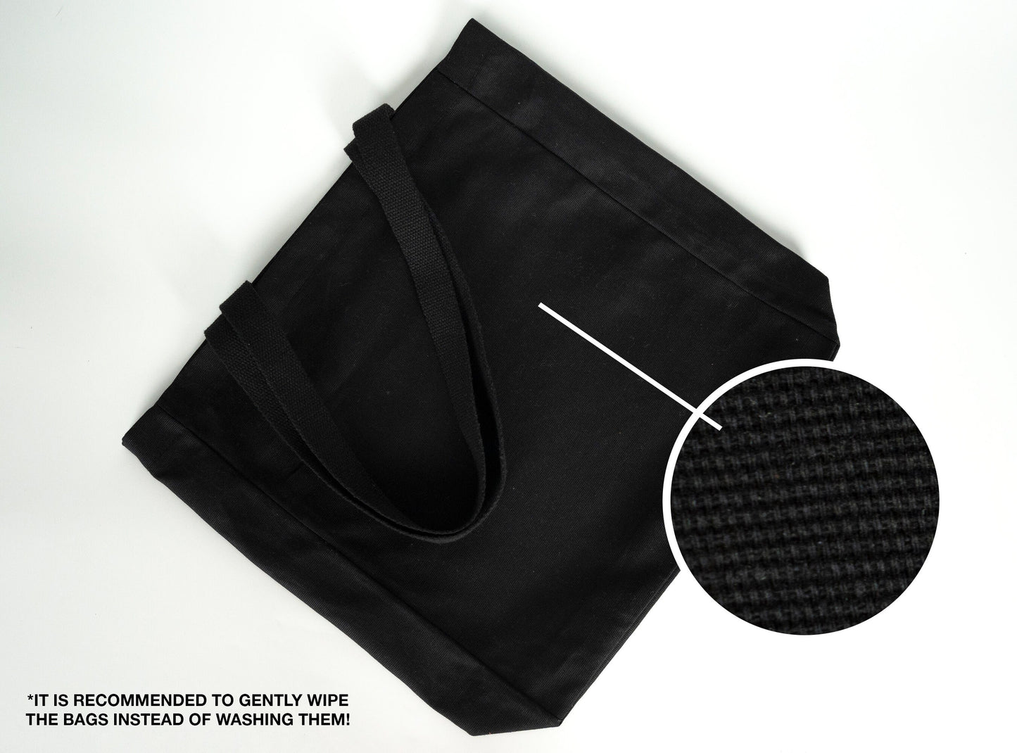 Canvas Tote Bag – Blank Black, Durable & Reusable Shopping Bag