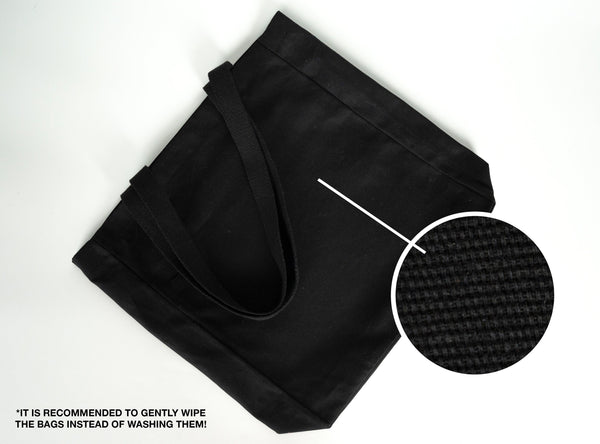 Canvas Tote Bag – Blank Black, Durable & Reusable Shopping Bag