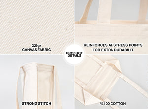 Personalized Canvas Tote Bags – 12oz Custom Logo & Photo Printing, Bulk Orders