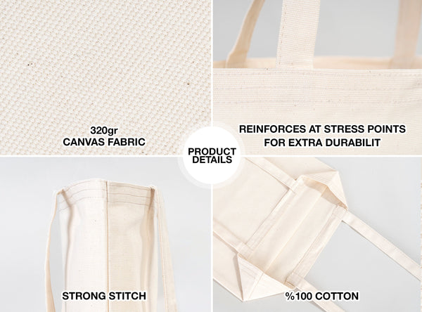 Personalized Canvas Tote Bags – 12oz Custom Logo & Photo Printing, Bulk Orders