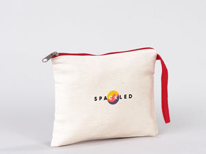 Clutch Bag For Women, 8"W x 6"H (21 cm x 15 cm) Red Pencil Bags, Mini Cosmetic Clutch Bag, Clutch Bag With Handle