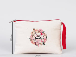 Clutch Bag For Women, 8"W x 6"H (21 cm x 15 cm) Red Pencil Bags, Mini Cosmetic Clutch Bag, Clutch Bag With Handle