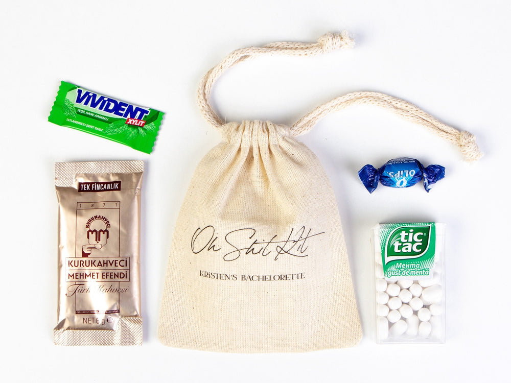 Oh Shit Kit, Bachelorette Party, Survival Kits, Hangover Kits, Custom Handmade oh shit kit Pouch Bag, Organic Pouches