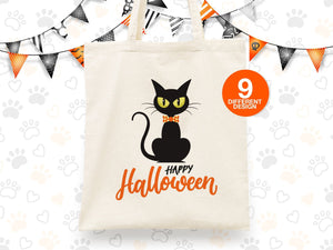 Halloween Gift Bags with Pumpkin, Candy Tote Bag, Personalized Halloween Purse, Kids Candy Bags İdea, Decor, Halloween Unique