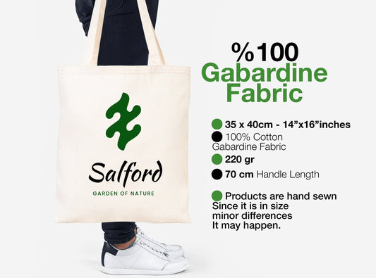 Custom Tote Bag with Logo - 14"W x 16"H (35 cm x 40 cm) Wholesale Cotton Bags - Tote Bag Custom - Tote Bag Logo