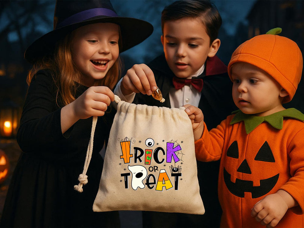 Happy Halloween Candy Bag – Reusable Canvas Party Favor Bag - Pamusan.com