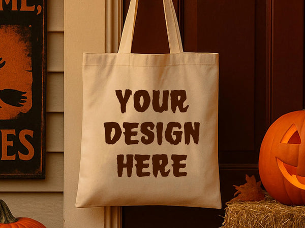 Custom Halloween Bags – Personalized Trick or Treat Cotton Tote for Kids & Adults