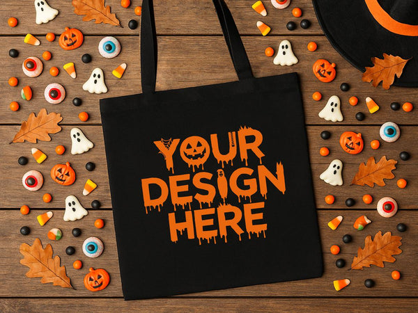 Personalized Halloween Tote Bag – Custom Trick-or-Treat Candy Bag