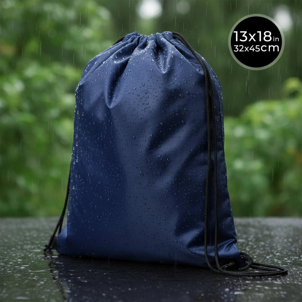 Impertex Drawstring Backpack 13×18 in (32×45 cm) – Navy Blue - Pamusan.com